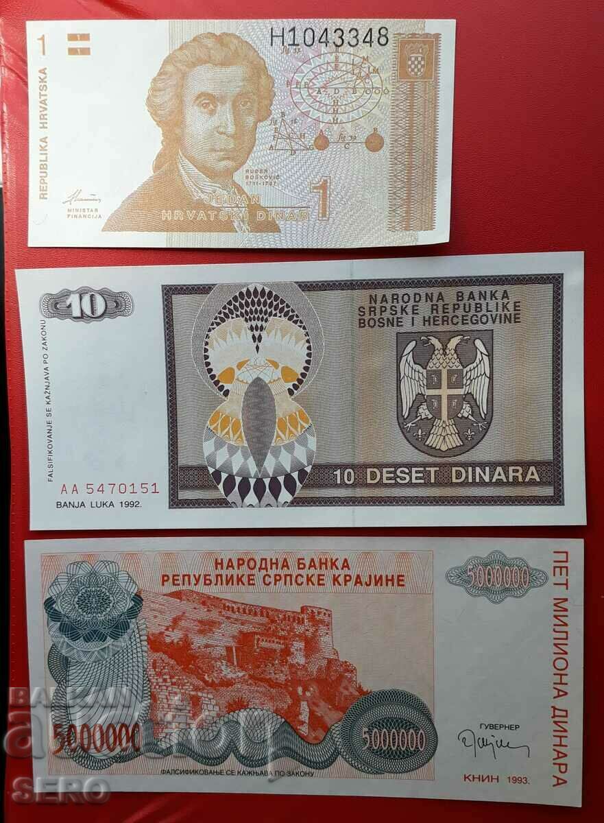 Banknote-Mixed lot of 3 banknotes