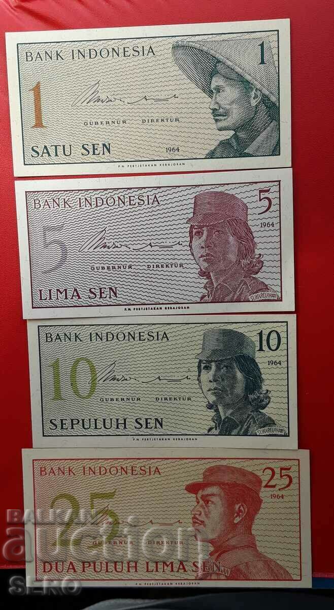 Банкнота-Индонезия-лот 4 банкноти
