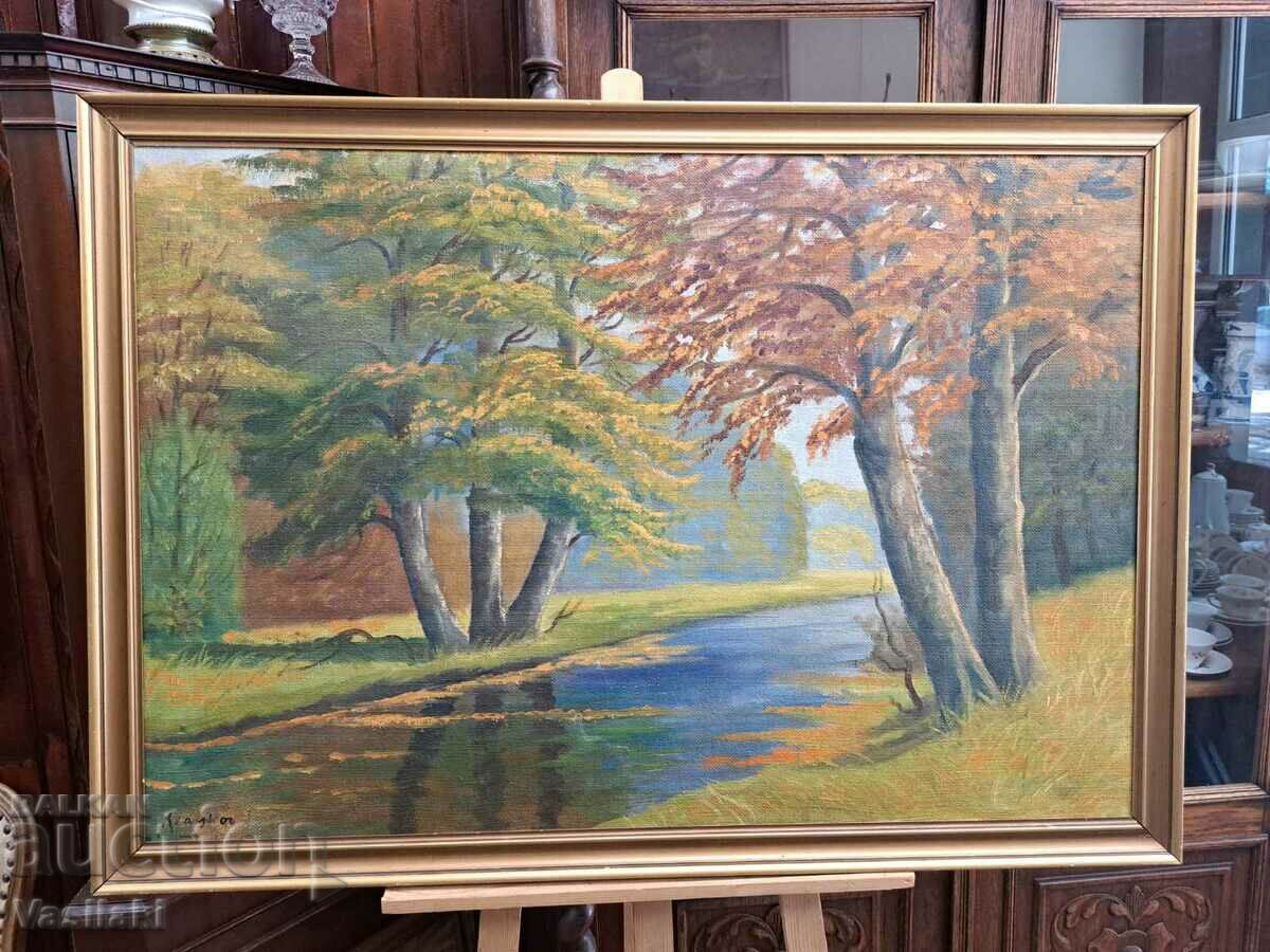 Beautiful landscape, oil on canvas