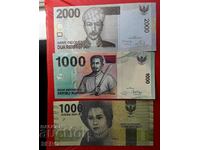 Bancnote-Indonezia-lot 3 bancnote