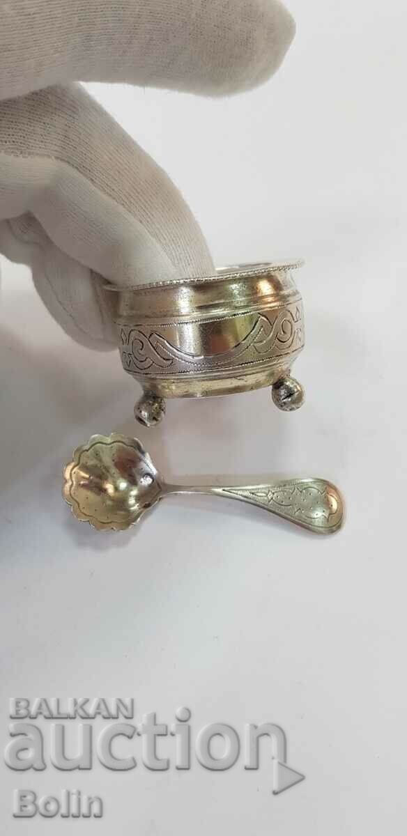 Russian tsar's silver salt shaker, spawn 84 sample-1896. - 6