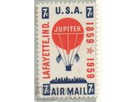 1959. САЩ. 100-годишнината на пощенския балон Юпитер.