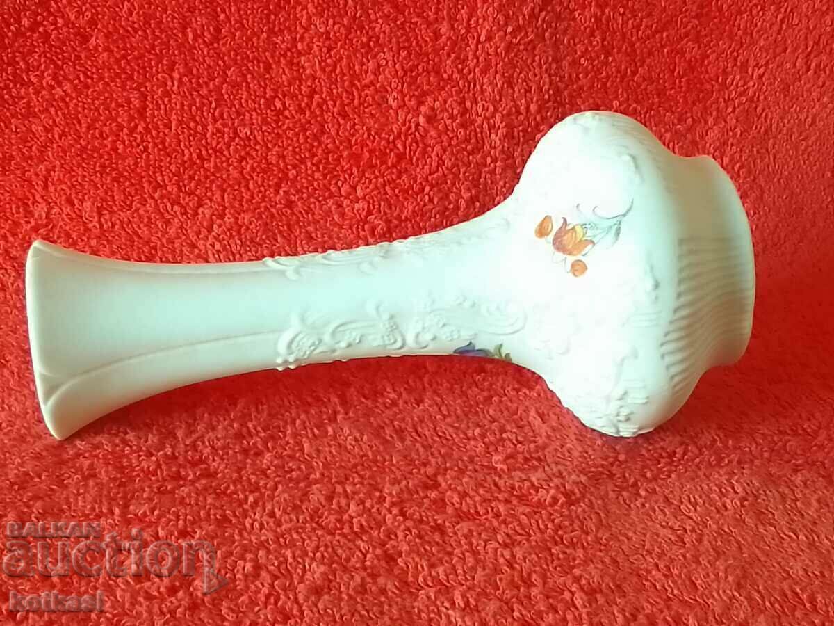 Old porcelain vase Handmade KPM embossed surface flowers - 7 Old porcelain vase Handmade KPM embossed surface flowers - 7