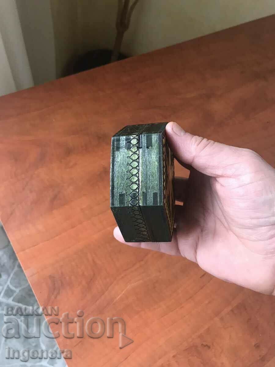 BOX WOOD PYROGRAPH DRAWING ANTIQUE FROM SOCA MOSTRA - 5