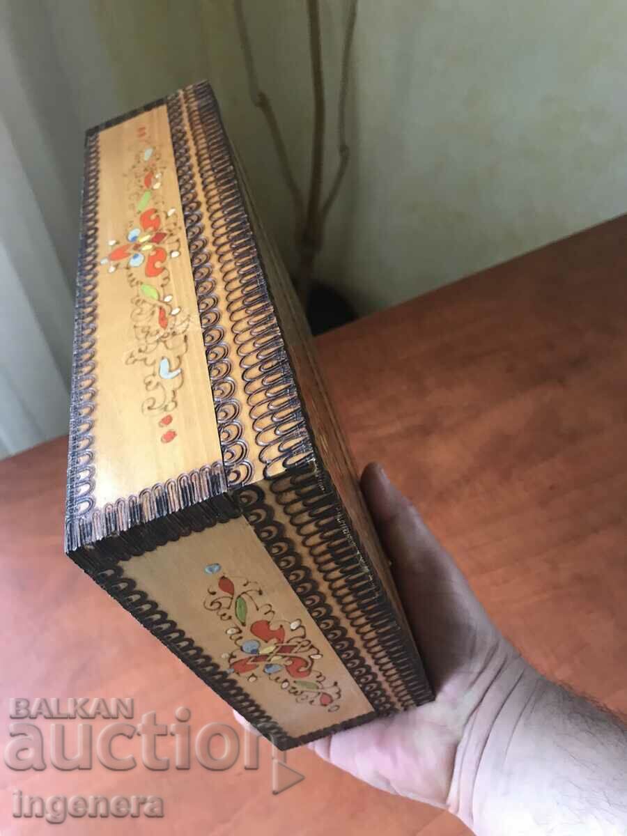 BOX WOOD PYROGRAPH DRAWING ANTIQUE FROM SOCA MOSTRA - 5 BOX WOOD PYROGRAPH DRAWING ANTIQUE FROM SOCA MOSTRA - 5