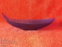 Bol de cristal colorat albastru