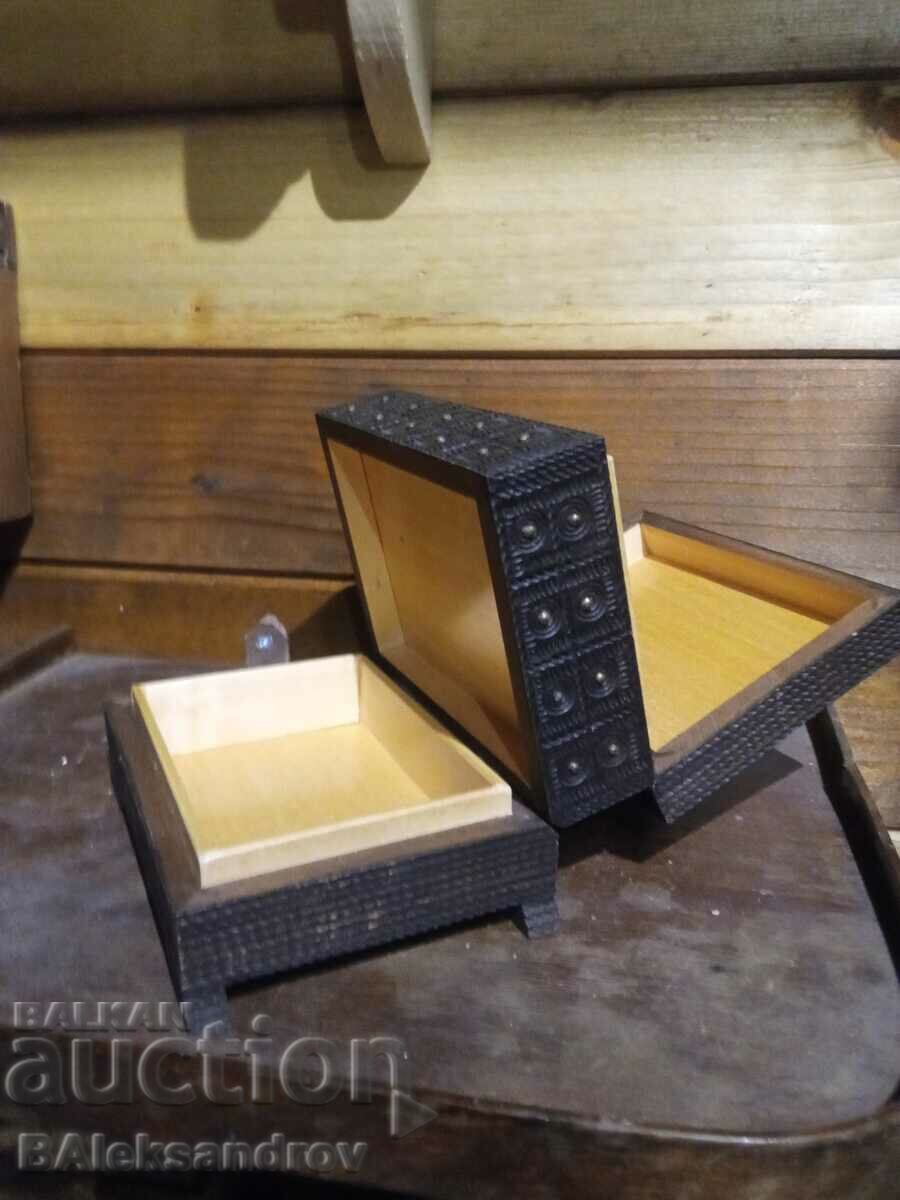 Interesting old double wooden box with price 16.00 BGN | € 8.18 Interesting old double wooden box with price 16.00 BGN | € 8.18
