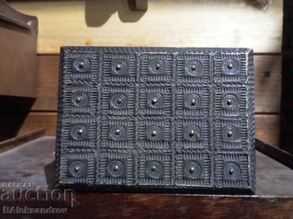 Interesting old double wooden box - 5 Interesting old double wooden box - 5