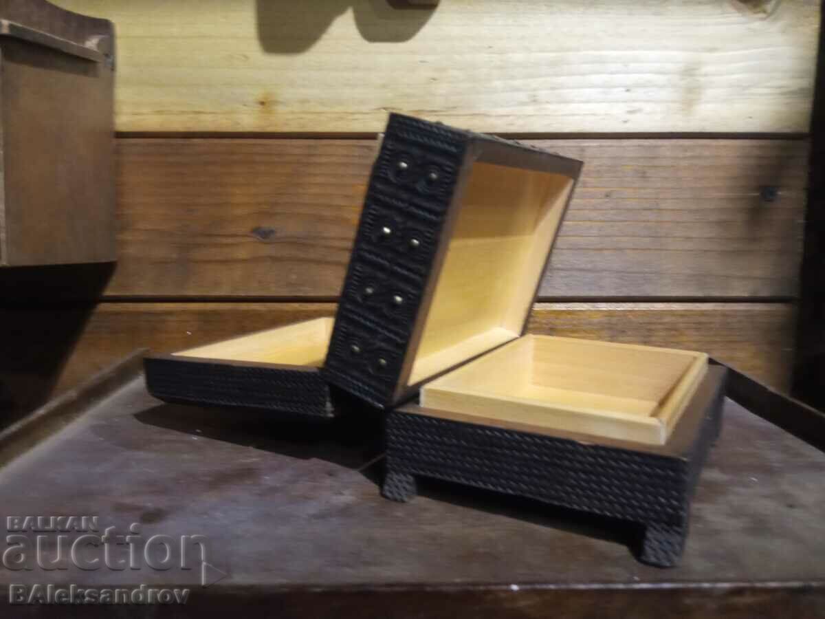 Interesting old double wooden box - 6 Interesting old double wooden box - 6