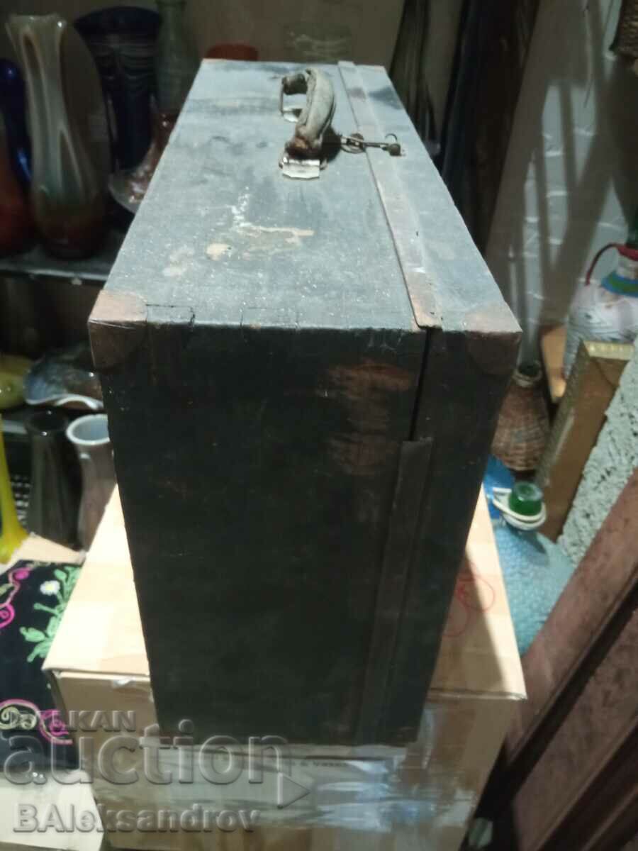 Old wooden suitcase with price 22.00 BGN | € 11.25 Old wooden suitcase with price 22.00 BGN | € 11.25