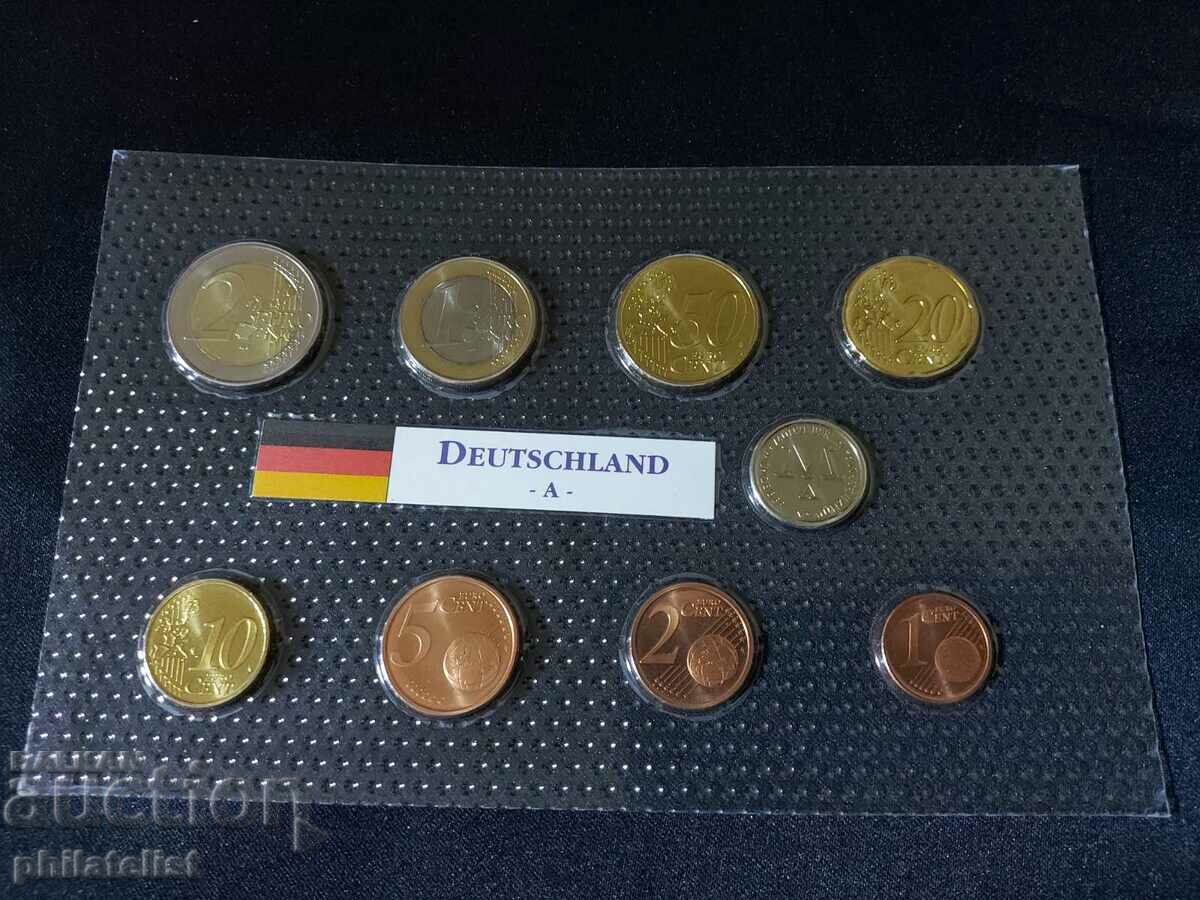 Germany 2002 A - Euro set - from 1 cent to 2 euros + medal