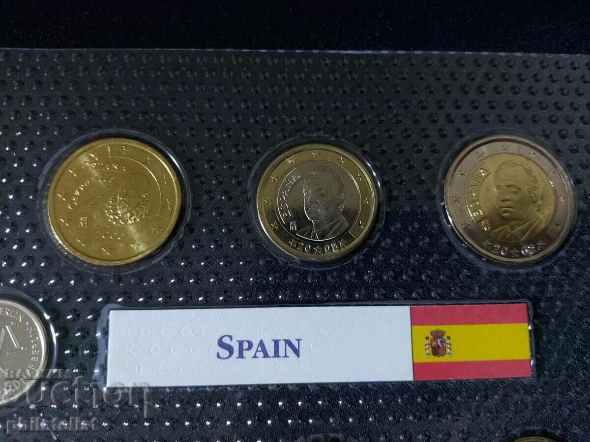 Auction Spain 1999-2002 - Euro set - from 1 cent to 2 euros + medal Auction Spain 1999-2002 - Euro set - from 1 cent to 2 euros + medal
