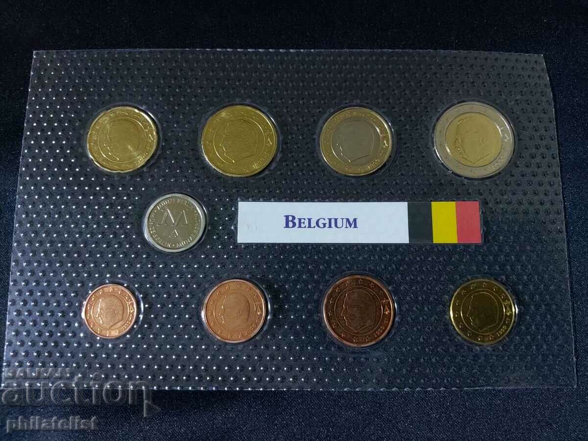 Belgium 1999 - 2000 - Euro set from 1 cent to 2 euros + medal with price 23.00 BGN | € 11.76 Belgium 1999 - 2000 - Euro set from 1 cent to 2 euros + medal with price 23.00 BGN | € 11.76