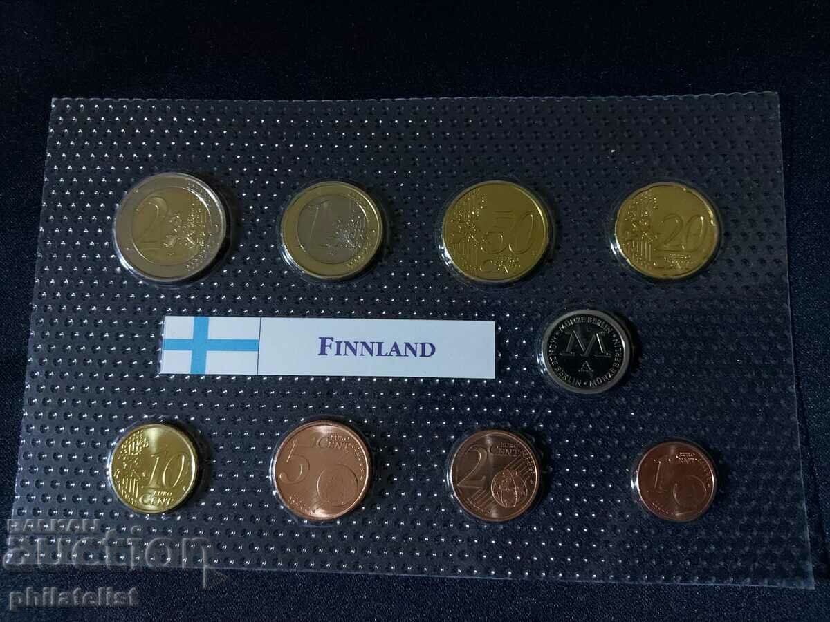 Finlanda 1999 - 2001 - Euro stabilit de la 1 cent la 2 euro + medalie