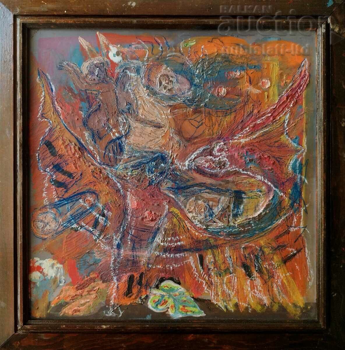 Painting, abstraction, Bulgarian author, 1990s.