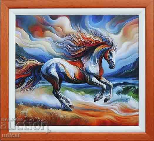 Horse, abstract, painting