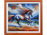 Horse, abstract, painting