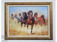 Сила и мощ - Арабски коне, картина