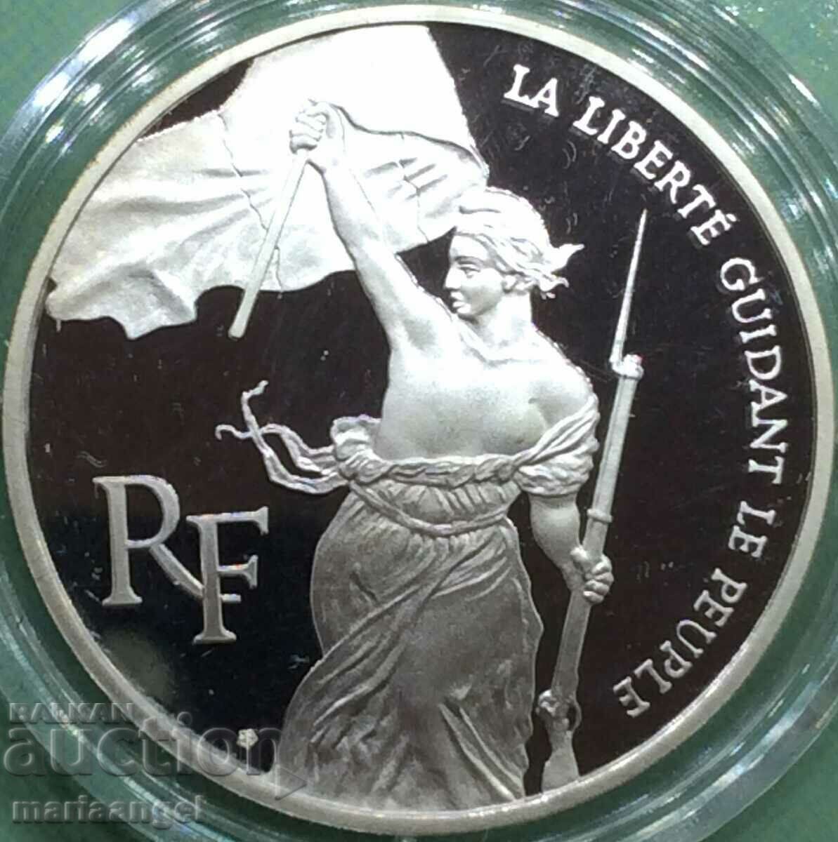 Франция 1993 100 франка UNC PROOF сертификат сребро