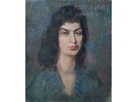 Ζωγραφική, γυναικείο πορτρέτο, τέχνη. D. Makedonski (1914-1993)