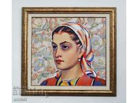 "Portrait of a Maiden" Vladimir Dimitrov - Master, painting