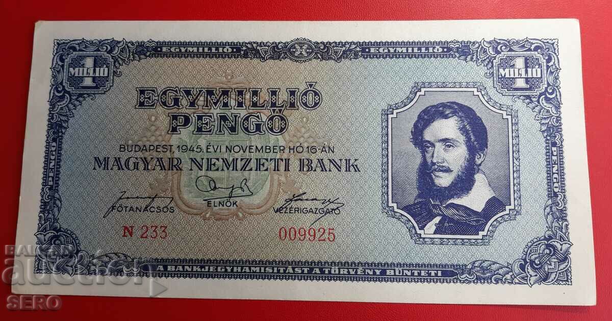 Banknote-Hungary-1,000,000 pengyos 1945