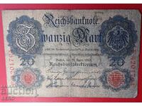 Банкнота-Германия-20 марки 1910