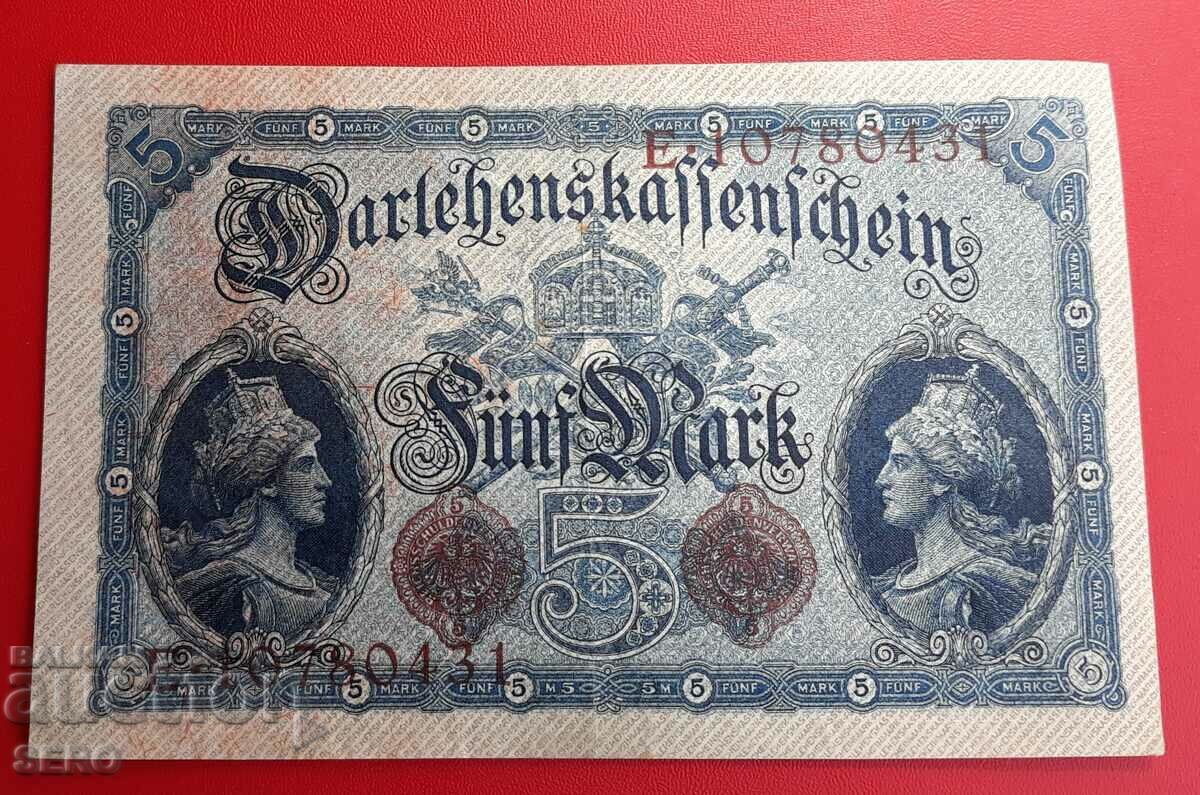 Τραπεζογραμμάτιο-Γερμανία-5 σήματα 1914
