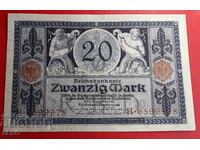 Банкнота-Германия-20 марки 1915