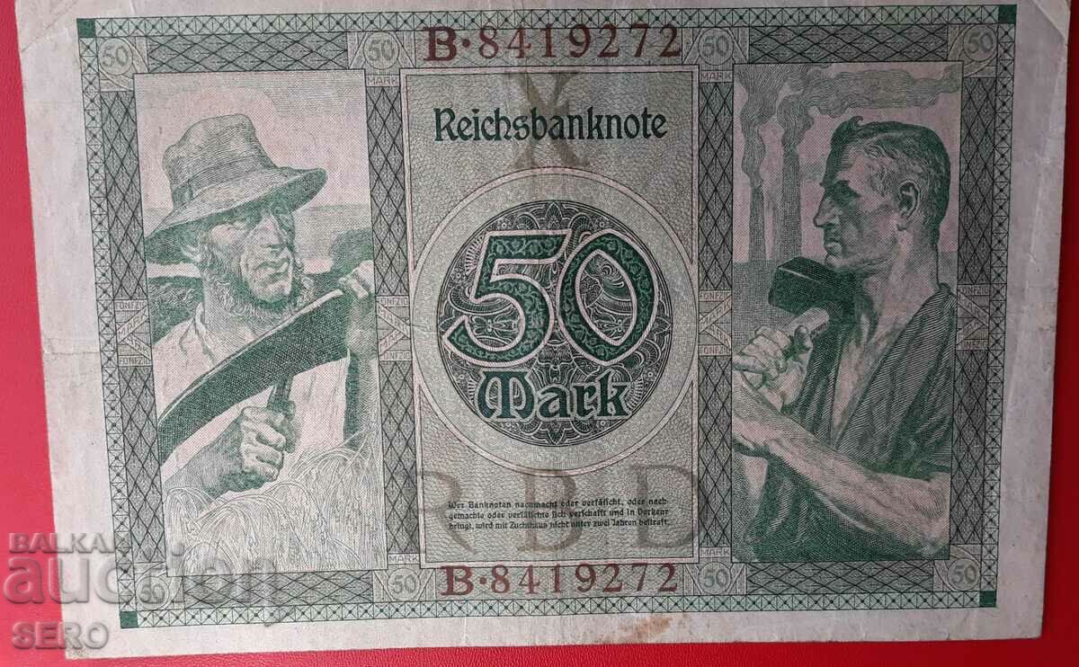 Bancnotă-Germania-50 de mărci 1920