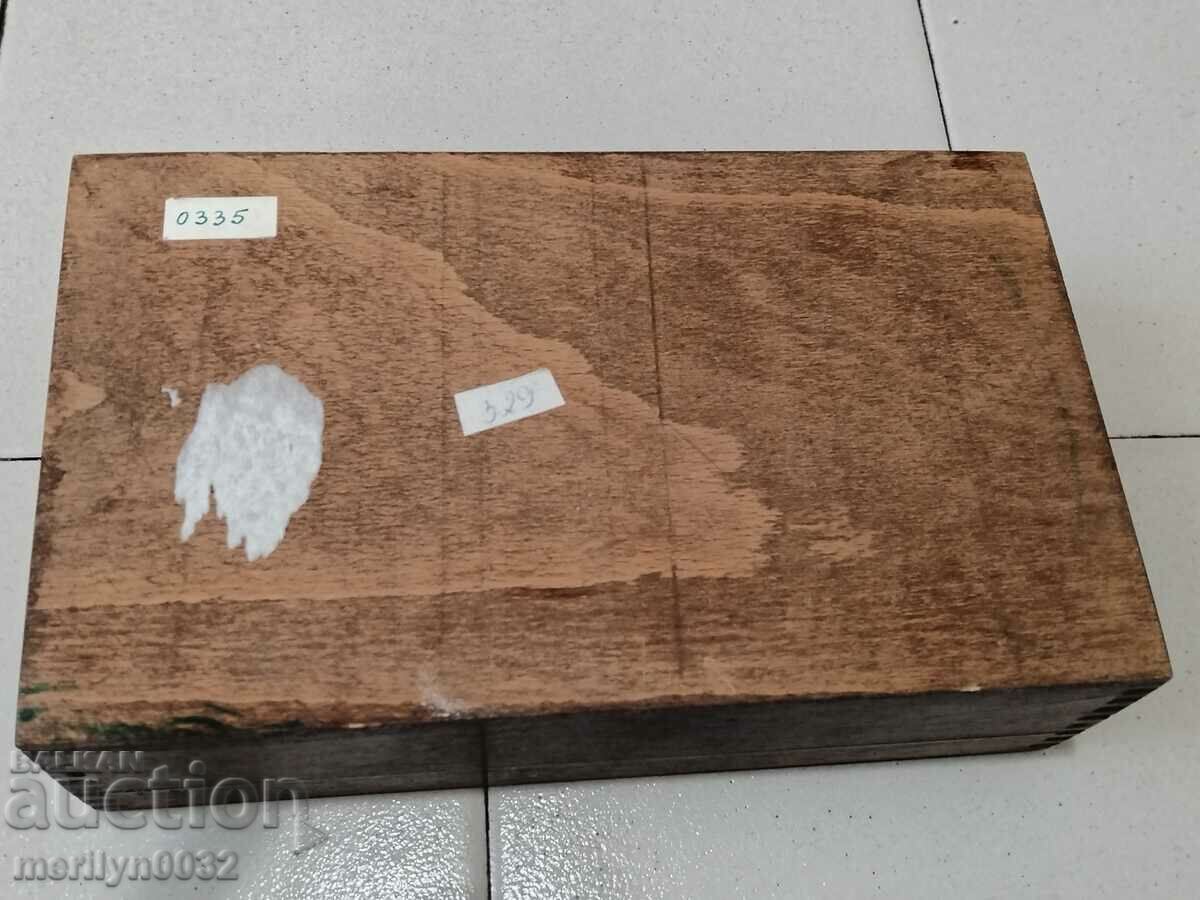 Old wooden pyrographed box SAMPLE 80s NRB - 6 Old wooden pyrographed box SAMPLE 80s NRB - 6