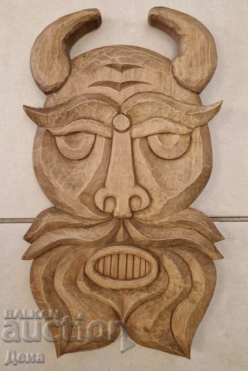 Handmade wooden mask