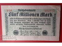 Τραπεζογραμμάτιο-Γερμανία-5.000.000 μάρκα 1923 μονής όψης