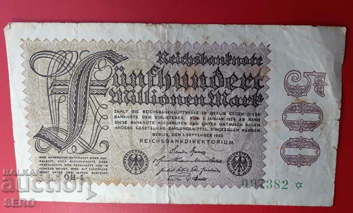 Банкнота-Германия-500 000 000 марки 1923-едностранна