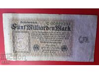 Τραπεζογραμμάτιο-Γερμανία-5.000.000.000 μάρκα 1923 μονής όψης