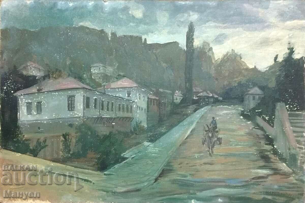 Old beautiful painting - rural landscape with price 300.00 BGN | € 153.39 Old beautiful painting - rural landscape with price 300.00 BGN | € 153.39