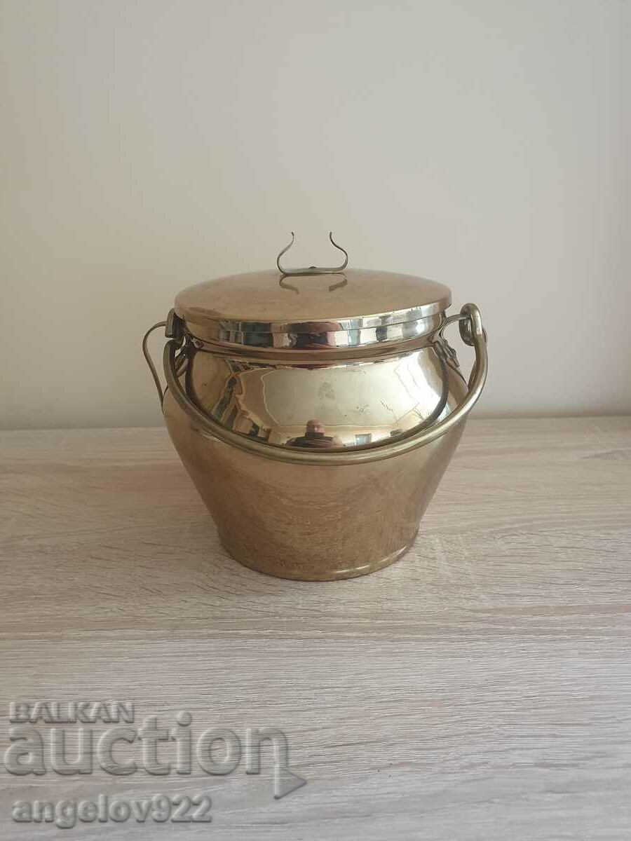 Bronze bowl with lid 2 liters!!!