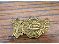 стара възрожденска религиозна бронзова половинка от пафта