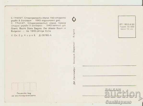 Χάρτης Βουλγαρία Γρανίτ χωριό Στάρα Ζαγόρα Το παλαιότερο δέντρο με τιμή 0.90 BGN | € 0.46 Χάρτης Βουλγαρία Γρανίτ χωριό Στάρα Ζαγόρα Το παλαιότερο δέντρο με τιμή 0.90 BGN | € 0.46