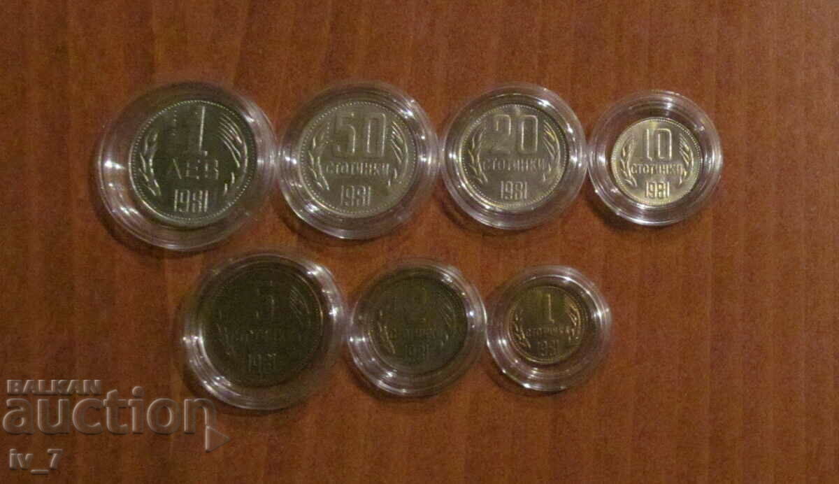 Set complet de monede din 1981