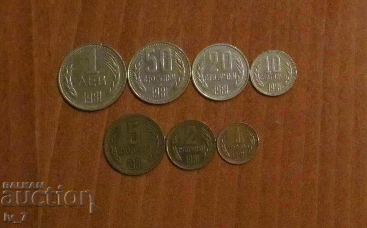 Full set of 1981 coins