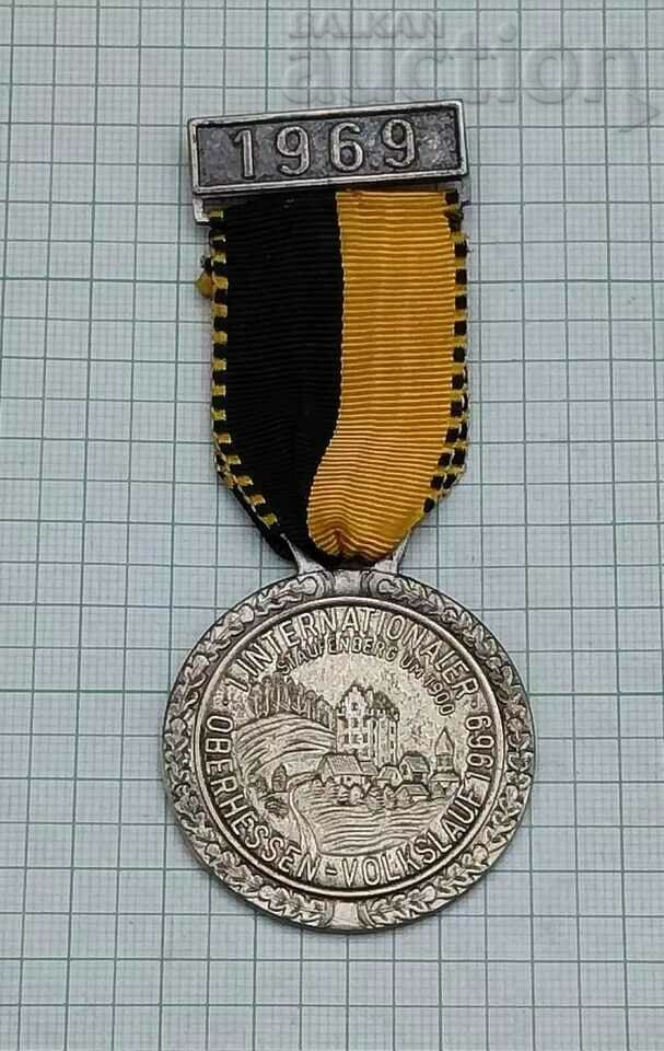 GERMANY STAUFENBERG 1.INTERNATIONALER POPULAR RUN 1969 MEDAL