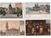 Nederland  8 Old Post card пътували 1904-1922