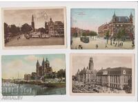 Nederland  4 Old Post card пътували 1907-1934