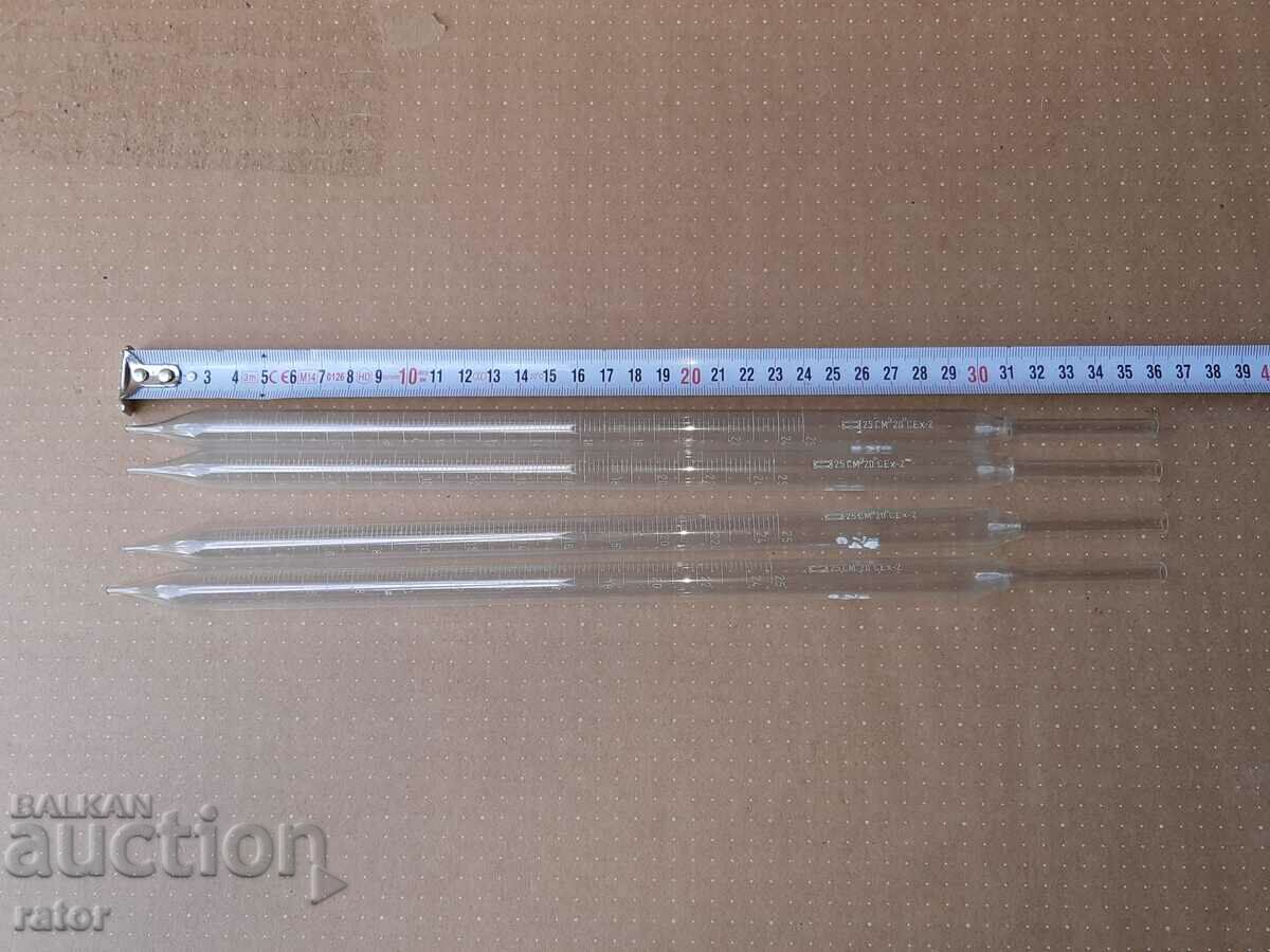 Laboratory glassware. Graduated pipettes MOR 25 cubic cm