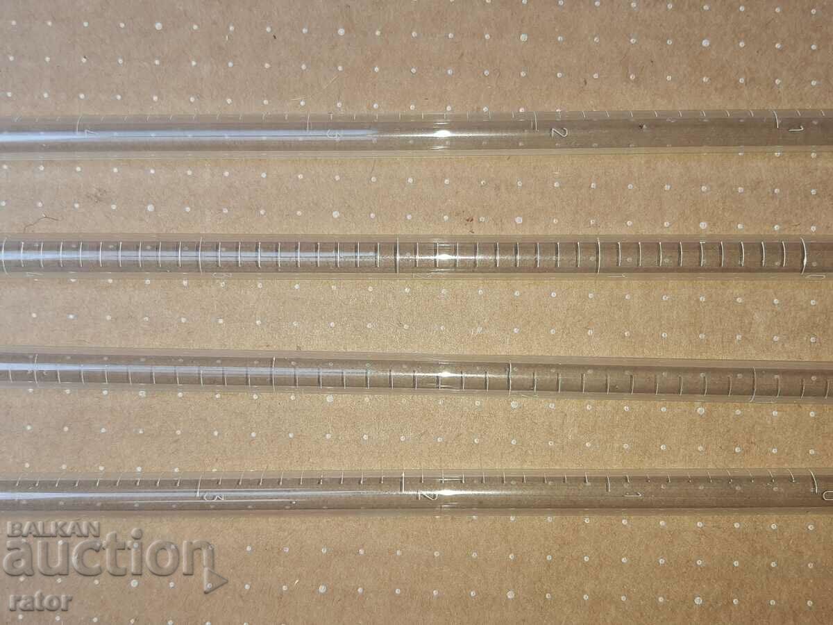 Auction Laboratory glassware. Graduated pipettes 5 cubic cm, 4 pieces Auction Laboratory glassware. Graduated pipettes 5 cubic cm, 4 pieces
