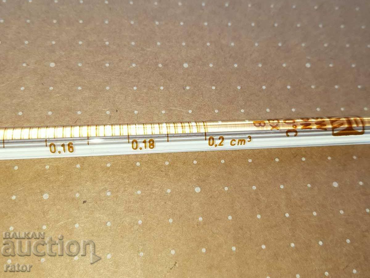 Laboratory glassware. Graduated pipettes 0.2 cubic cm 4 pieces - 5 Laboratory glassware. Graduated pipettes 0.2 cubic cm 4 pieces - 5