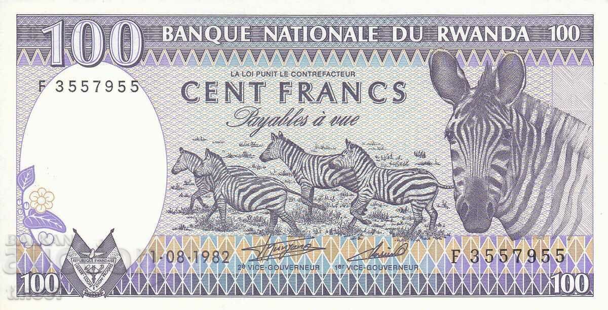 tino37- RWANDA - 100 FRANC - 1982 - XF with price 10.90 BGN | € 5.57