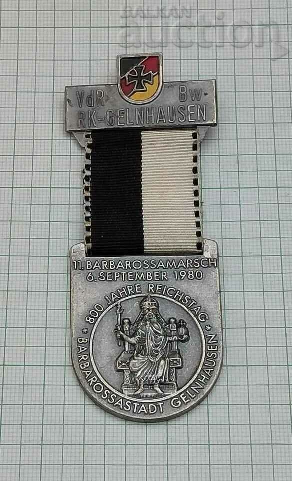 GELNHAUSEN 11. BARBAROSSAMARSCH 1980 GERMANY MEDAL