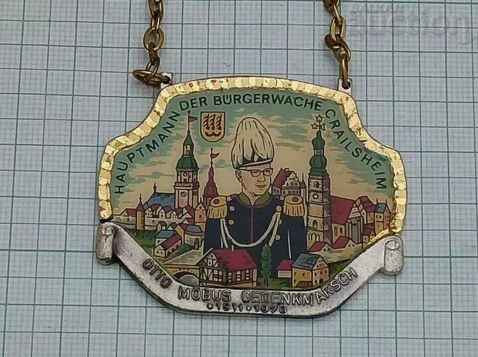 Auction  GERMANY CRAILSHEIM OTTO MOBUS MEMORIAL MARCH 1972 MEDAL